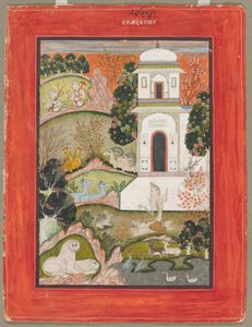 Devagandhara Ragini: An Ascetic in Retreat, a Ragamala sorozatból, c. 1760. alkotó: Unbekannt