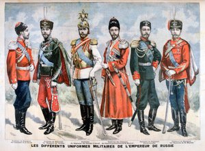 A császár különböző orosz katonai egyenruhái, 1896 alkotó: Unbekannt