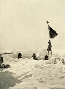 Ásás, hogy megállapítsák a hó mélységét egy raktárban, c1908, 1909. alkotó: Unbekannt