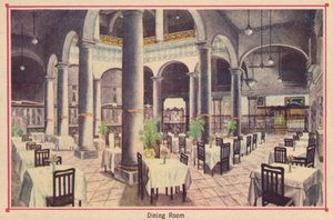 Ebédlő - Hotel Florida - Havanna - Kuba, c1910 alkotó: Unbekannt