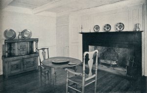 Ebédlő, 1800 körül, a Shenk House-ból, Long Island, 1930 alkotó: Unbekannt