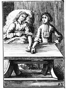 Közvetlen, személytől embernek végzett vérátömlesztés a csuklón, 1679 alkotó: Unbekannt