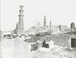 Távoli kilátás a Citadellára, Kairó, Egyiptom, 1895. alkotó: Unbekannt