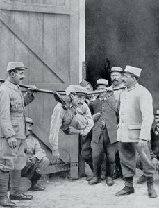 Zavaró tényezők a fronton, az emberi kígyó, Franciaország, I. világháború, 1915 alkotó: Unbekannt
