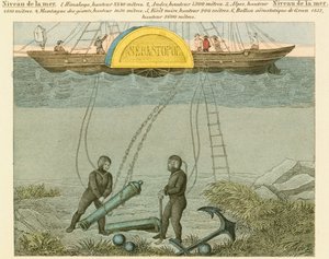 A búvárok fegyvereket mentenek ki a tengerfenékről, c1855 alkotó: Unbekannt