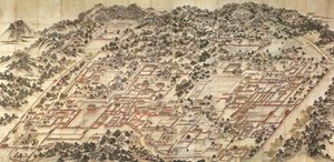 Donggwoldo keleti paloták festménye, 1830 körül. alkotó: Unbekannt