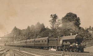 Down Brighton Express South Croydon közelében. Motor 4-4-2, No. 421, c1920. alkotó: Unbekannt