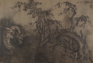 Sárkányok és táj, 14. század, plusz későbbi kiegészítés. alkotó: Unbekannt