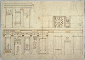 Rajz, belsőépítészet, 1800–1820 alkotó: Unbekannt