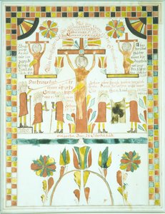 A keresztrefeszítés rajza, 1800. alkotó: Unbekannt