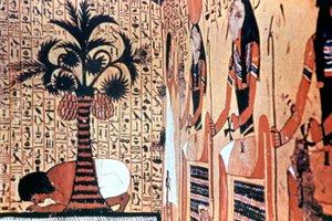 Iszik a folyóból, templomi falfestés, Théba, Egyiptom alkotó: Unbekannt