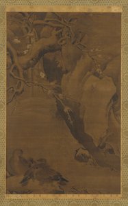 Ducks, Torrent és Overhanging Rocks, Ming-dinasztia, 16. század. alkotó: Unbekannt