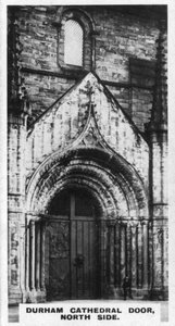 Durham katedrális ajtaja, északi oldal, 1920-as évek alkotó: Unbekannt