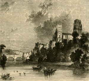 Durham katedrális délnyugat felől, 1898. alkotó: Unbekannt