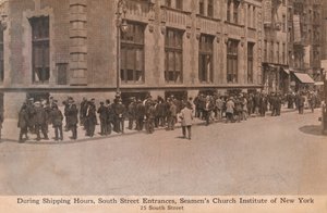 Szállítási órák alatt, South Street Entrances, Seamens Church Institute of New York, 1888. alkotó: Unbekannt