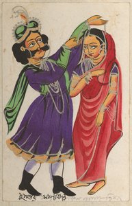 Dusmanta Garlanding Shakumtala, 1800-as évek. alkotó: Unbekannt
