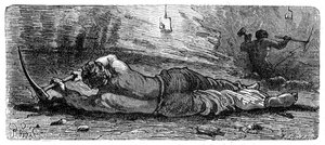 19. század eleji szénbányász, keskeny varrattal, 1868-ban. alkotó: Unbekannt
