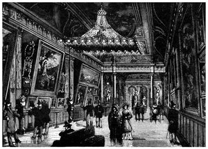 Edisons izzólámpák világítanak egy New York-i művészeti galériában, 1882 1956 alkotó: Unbekannt