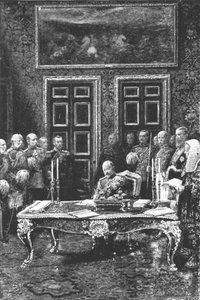 VII. Eduárd végrehajtja első állami fellépését...1901. január 24-én. alkotó: Unbekannt