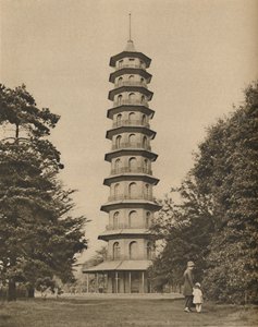A Kew Gardens-i pagoda tizennyolcadik századi változata, 1935. alkotó: Unbekannt