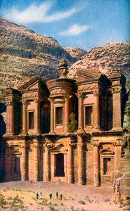 El Deir kolostor, Petra, Jordánia, 1924 alkotó: Unbekannt