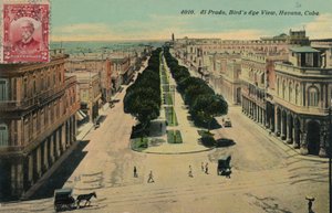 El Prado, Madártávlat, Havanna, Kuba, 1911 alkotó: Unbekannt