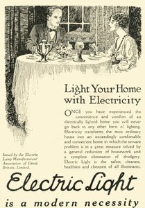 Az elektromos világítás modern szükséglet, 1920. alkotó: Unbekannt