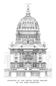 Az Egyesült Államok pavilonjának emelése a Párizsi Kiállításon, 1900 alkotó: Unbekannt