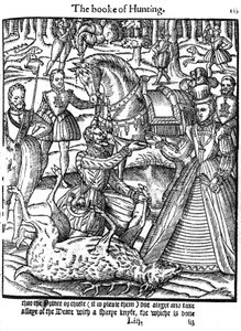 I. Erzsébet a szarvasbikamérési szertartást végrehajtó, 1576-ban alkotó: Unbekannt