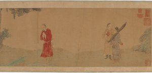Shi Le császár egy buddhista szerzeteset tisztel, 1368-1644. alkotó: Unbekannt