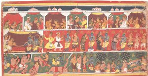 Találkozások Mathurában: Oldal egy szétszórt Bhagavata Puránából..., kb. 1700. alkotó: Unbekannt