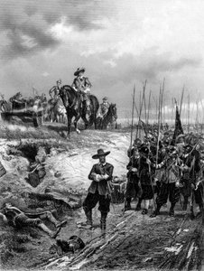 Angol polgárháborúk: Oliver Cromwell 1599-1658 a Marston Moor-i csatában, 1644. július 2. alkotó: Unbekannt