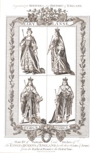 Angol királyok és királynők címerrel, 1780-1800 alkotó: Unbekannt