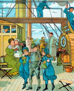 Angol család Franciaországba utazik, 1886 alkotó: Unbekannt