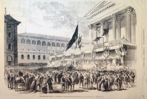 Önkéntesek besorozása a Nemzeti Gárdába, Place du Pantheon, Párizs, 1870-1871 alkotó: Unbekannt