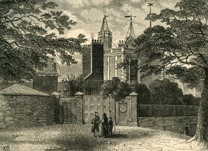 A Greenwichi Obszervatórium bejárata 1840-ben, 1878 körül. alkotó: Unbekannt