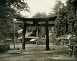 Bejárat egy sintó templomba, Japán Nikko kerületében, 1936. alkotó: Unbekannt