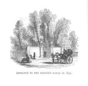 A Rangers Lodge bejárata 1841-ben, 1870 körül alkotó: Unbekannt