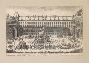 Lovasbalett a bécsi Hofburg udvarán ..., 1667. alkotó: Unbekannt