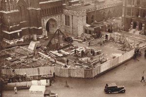 A Westminster Abbey melléképületének felállítása VI. György király koronázása előtt, 1937 alkotó: Unbekannt