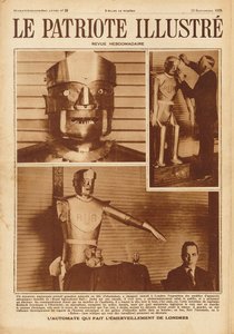 Eric, az első brit robot a Modellmérnökök Társaságának kiállításán Londonban, 1928-ban. alkotó: Unbekannt