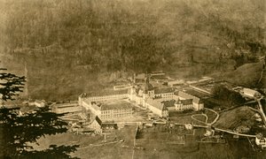 Ettal apátság az északi lejtőről, Bajorország, Németország, c1922. alkotó: Unbekannt
