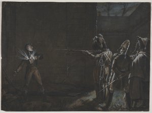 dEnghien herceg kivégzése, 1804. március 21., c. 1870. alkotó: Unbekannt