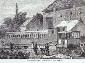 Kísérletek Fairlies gőzkocsival rövid távolságokra, 1869. augusztus alkotó: Unbekannt