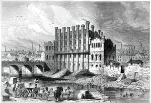 A Castle őrlőmalom külső képe Sheffieldben, 1886 alkotó: Unbekannt
