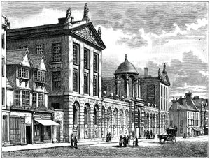 Az Oxfordi Egyetem Queens College homlokzata alkotó: Unbekannt