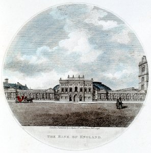 A Bank of England homlokzata, Threadneedle Street, London, 1796 alkotó: Unbekannt