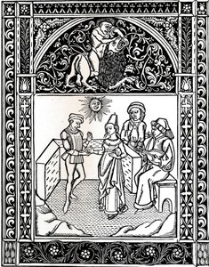 VIII. mese: A rablóhoz ment nő. Aesops Fables, 1485, 1917 alkotó: Unbekannt