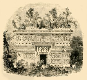 A jukatáni szülőpalota homlokzata, 1890. alkotó: Unbekannt
