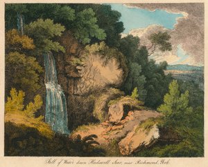 Fall of Water le Hudswell Scar, Richmond közelében, York, 19. század alkotó: Unbekannt